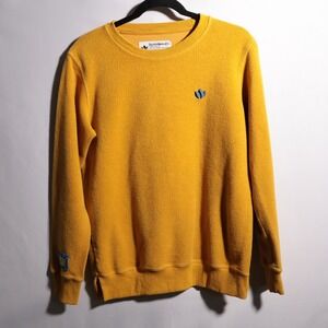 Dutch Bros Coffee Sweatshirt Mustard Yellow Cotton Crewneck Broista DB Barista S